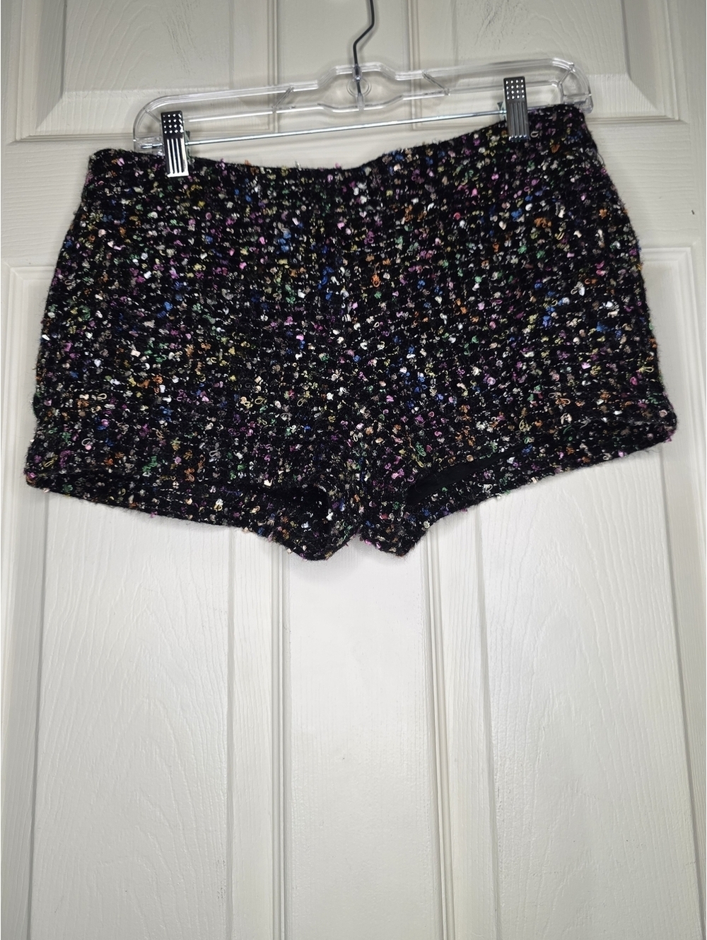 Potter's Pot Tweed Multicolor Shorts with Snap Closure